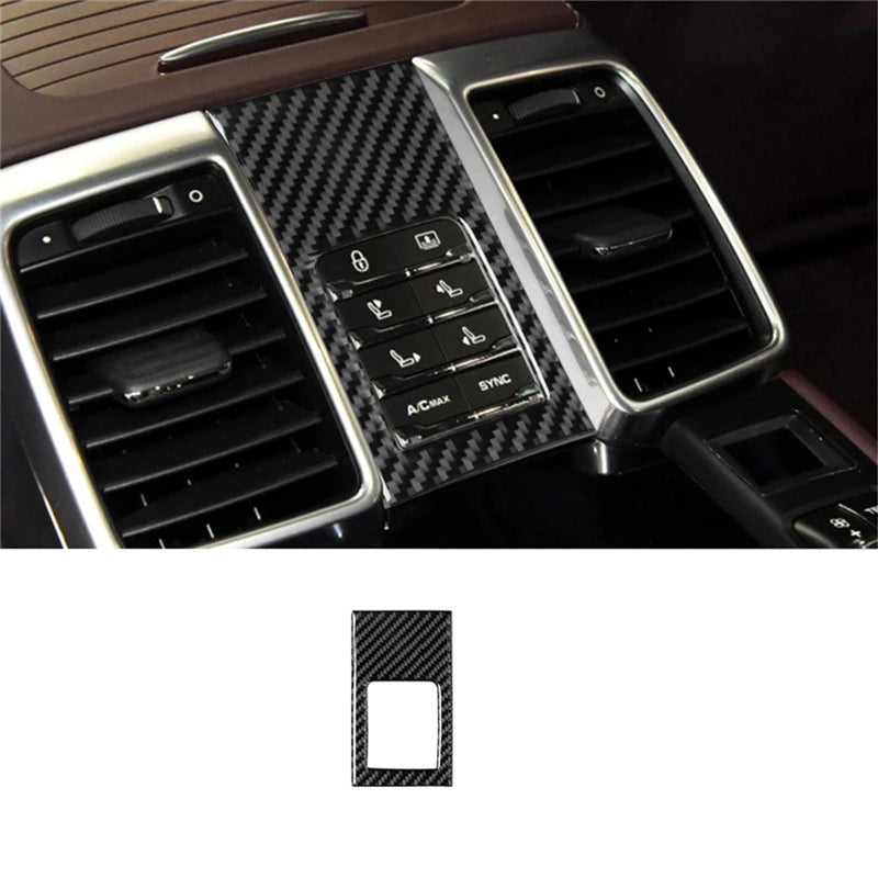 For Porsche Panamera 2010-2016 Car Accessories Carbon Fiber Interior Auto Gear Shift Panel Cover Frame Trim Sticker