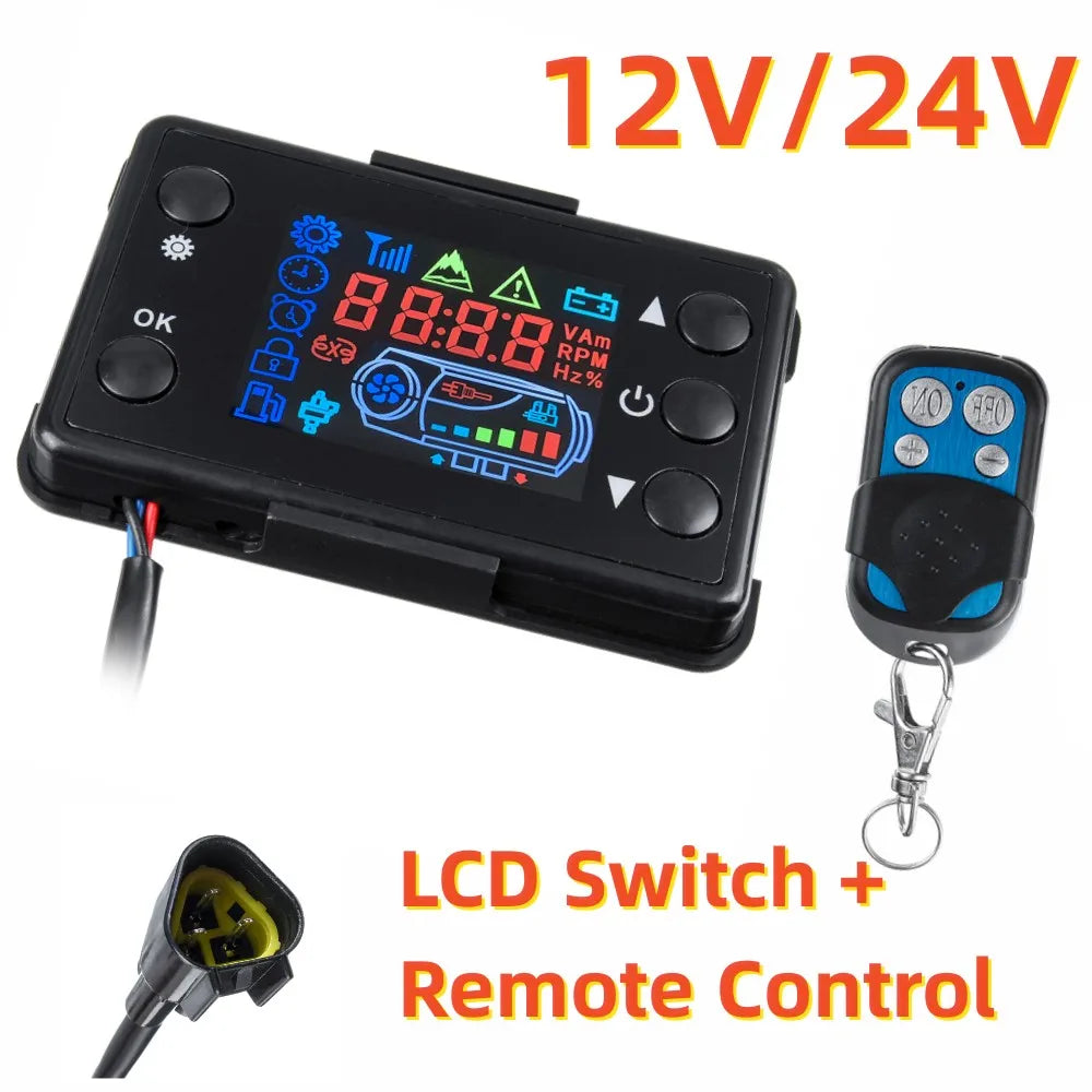 12V 24V Universal Car Air Diesel Heater LCD Monitor Display Switch Remote Control Controller Truck Vehicles Eberspacher Webasto