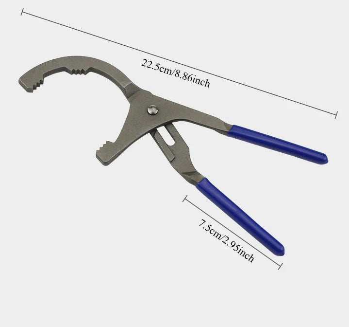 1pc 9/12" Oil Filter Pliers Clamp Type Wrench Adju Adjustable Oil Filter Removal Tool Pliers Oil Filter Wrench Automotive Parts