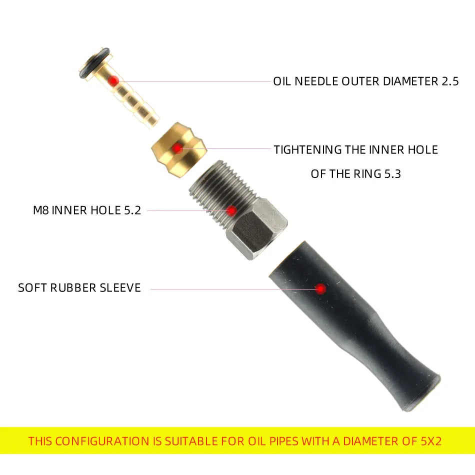 Tricycle Hydraulic Brake Oil Brake Tee Aluminum Alloy One Tow Two Accessories Modified Oil Pipe Connector Oil Distribution Valve