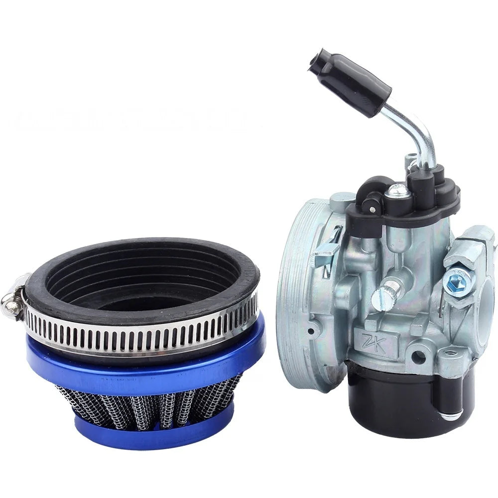 Motorcycle Carburetor Air Filter kit for Most 49cc 50cc 80cc 2 stroke Chinese Engines Moped Scooter ATV Quad Buggy Pit Bike Blue