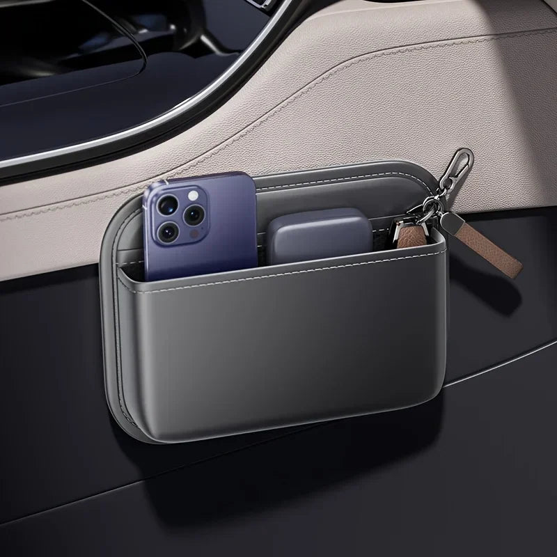 Universal Car Organizer, Adhesive Storage Pouch for Dashboard Center Console, Multifunction Seat Gap Bag to Keep Your Car Tidy