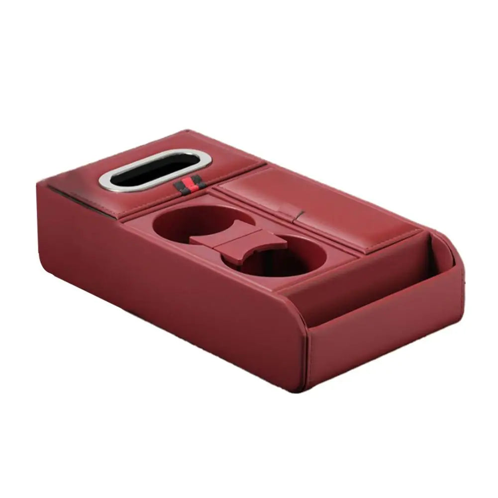 Car Armrest Box Organizer Luxury Storage Tray with Cup Holder Tissue Box Multifunction Center Console Accessories Auto Interior