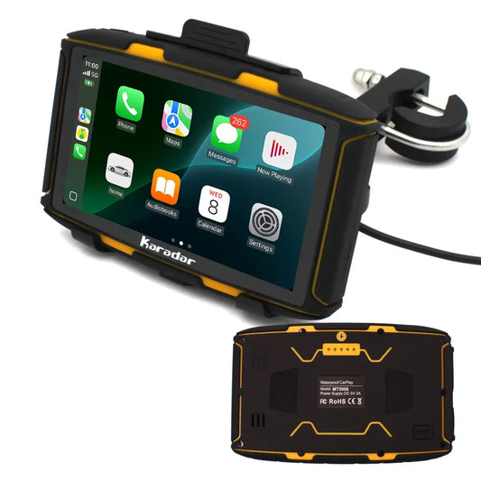KARADAR MT5008 5-Inch Waterproof Motorcycle Touch Screen GPS – CarPlay & Android Auto  motorcycle gps  navegador gps moto