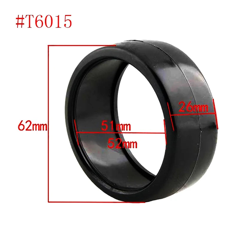 4PCS 1:10 RC Drift Car Tyres - Hard Pattern Plastic On-Road Tires for Mini Racing Cars