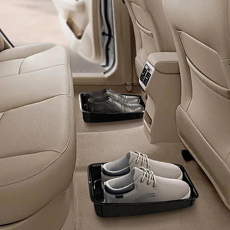 （NEW）1pc Car Shoes Storage Tray Interior Multifunctional Durable Accessory Tidying Vehicle Organizer Under Seat Container Box