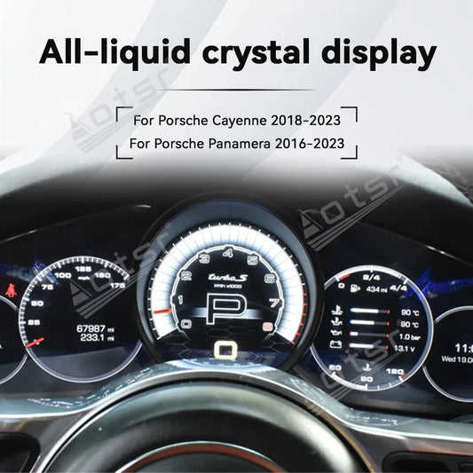 LCD Instrument Panel Speedometer Car Dashboard Display Screen For Porsche Panamera 2016-2023/Cayenne 2018-2023 Digital Cluster