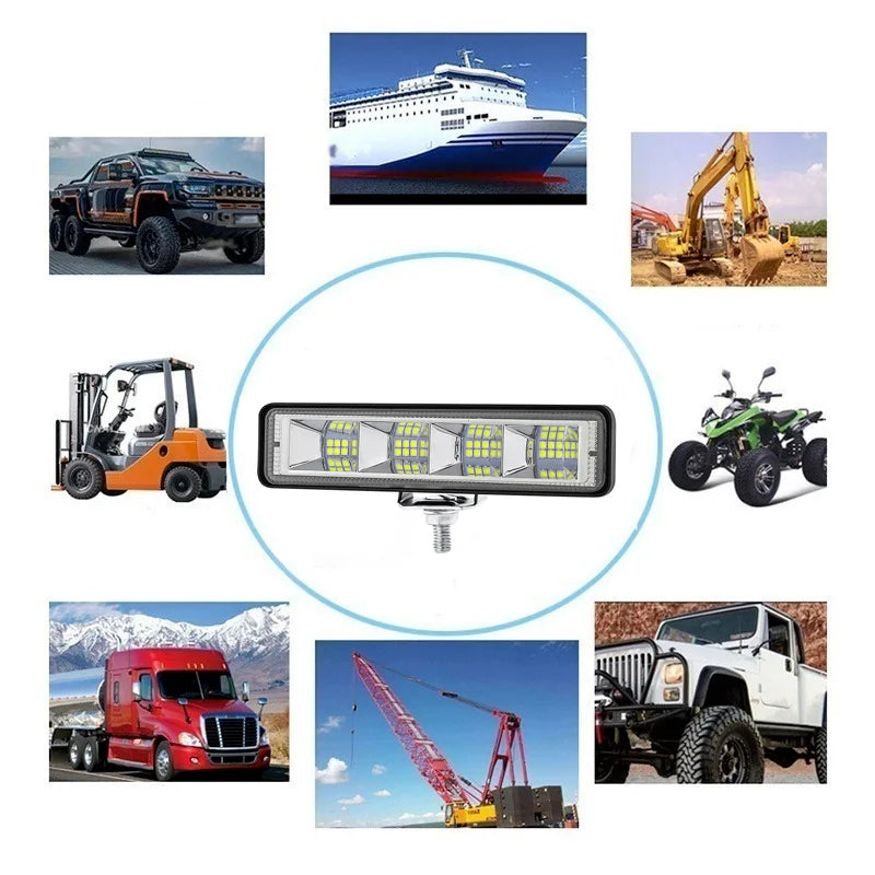 24 Led Car Work Light DRL Spotlight Headlights Waterproof Light Auto Offroad SUV Truck Headlights Driving Lamp DC 12V-60V 6500K