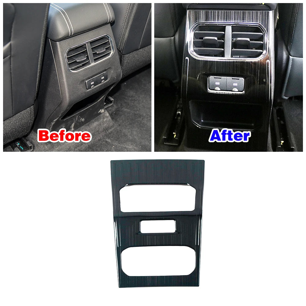 Interior Accessories For Haval Jolion 2021-2024 Center Console Armrest Box Rear Decorate Panel Cover Trim Color Modify Anti Kick