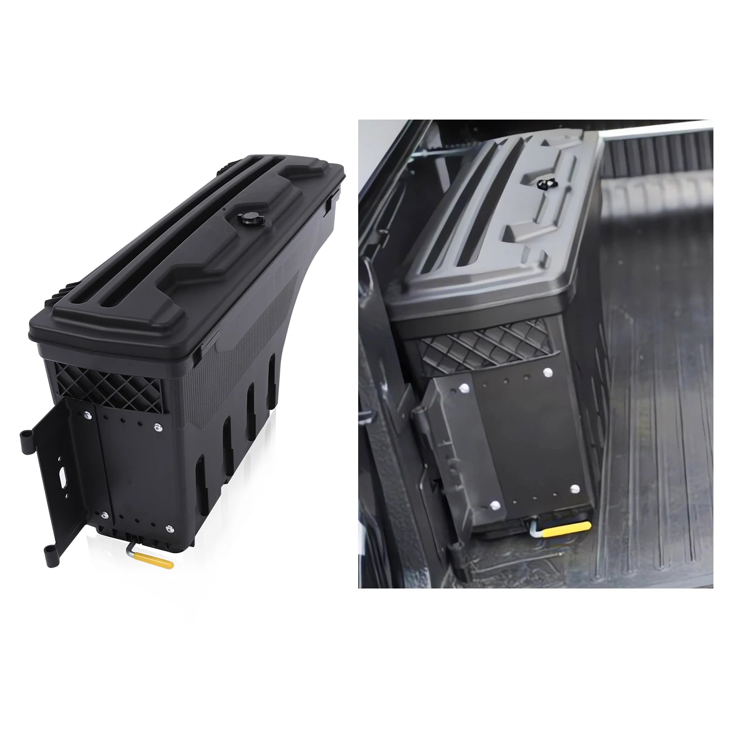 Caja de herramientas para caja de camioneta, almacenamiento, portón trasero, caja de herramientas abatible para Ford Ranger Raptor 2015-2024, accesorios para camioneta 4x4