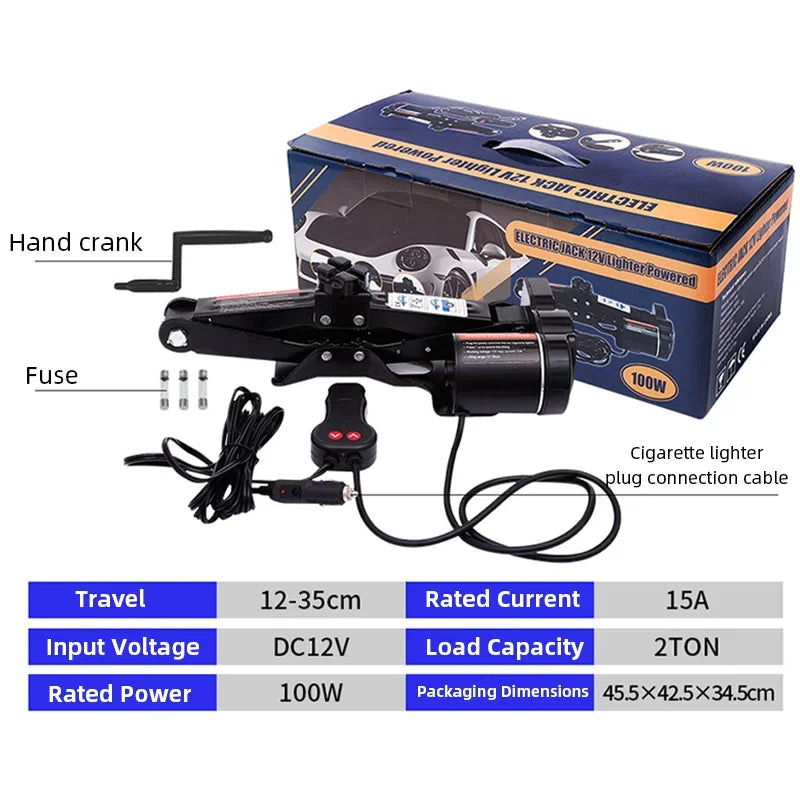 12V Electric Car Jack Kit Heavy Duty Portable Tire Changing Tool Electric Vehicle Lifting Device for Emergency Situations