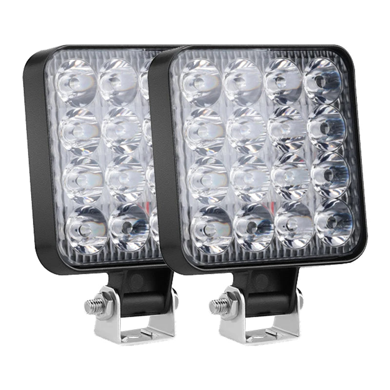 48W 16 Led 12V 24V LED Light Bar Work Light For Car Tractor Boat Truck 4X4 4WD SUV ATV Off Road Car SUV ATV Barra LED Headlights