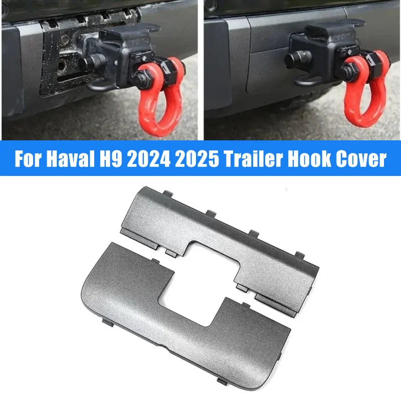Car Trailer Hook Cover For Haval H9 2024 2025 Decoration Off-road Anti-Collision Rear Bumper Decoration Trailer Ball Hook Cover