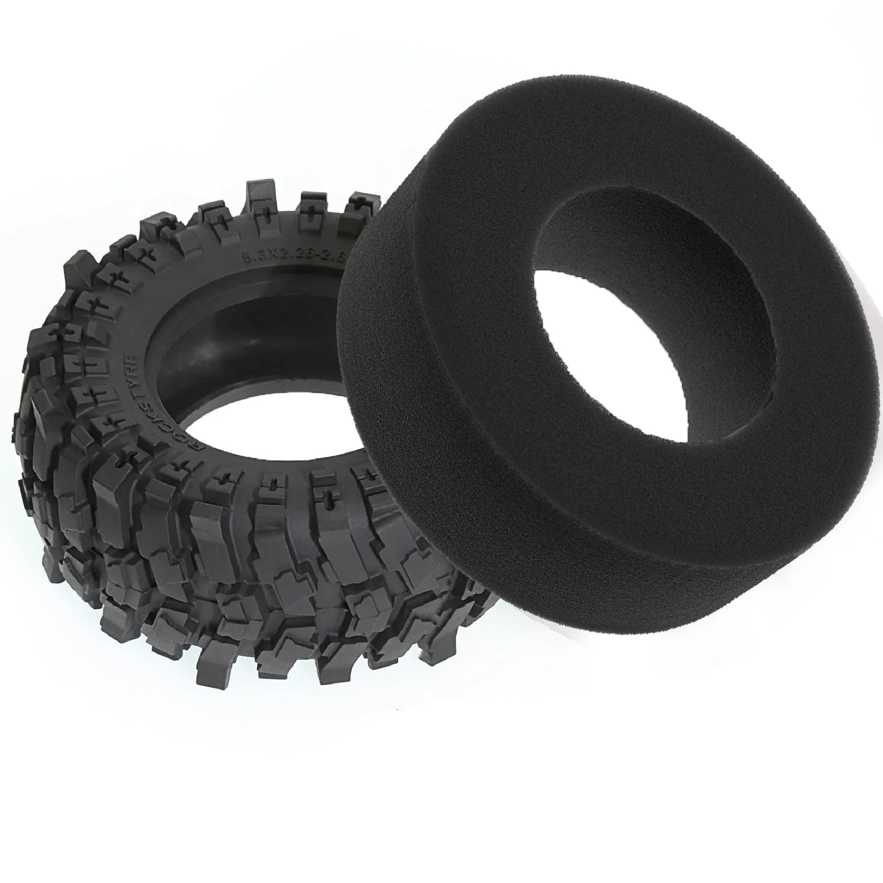 2.6in Crawler Tires 132x58mm Rubber Tyres Gift Foam for 1/7 1/8 1/10 RC Car Ralaro Ryft Yikong Axial TRAXXAS SCX10 Yeti Capra