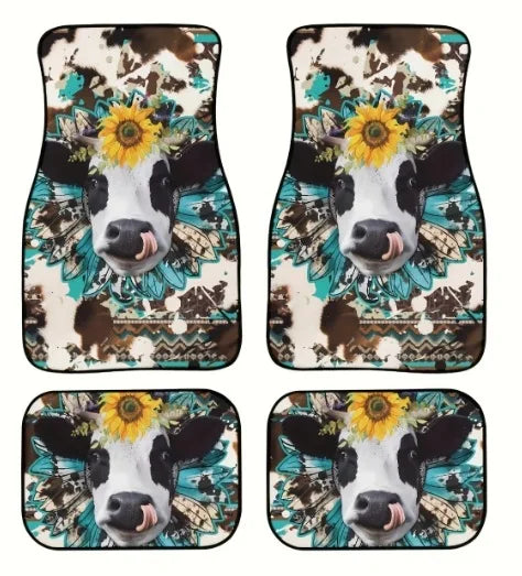 4PCS/Set Car Floor Mats Car Floor Protector Bohemia Carpet Rugs Universal Auto Foot Pad Set Auto Accessories Car Decoration