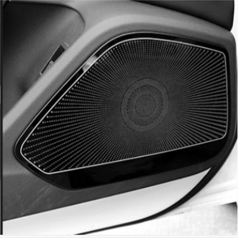 For Audi A4/A5/S4 2017-2022 Interior Accessories Stainless Steel Door Speaker Audio Loudspeaker Cover Trim Car Styling