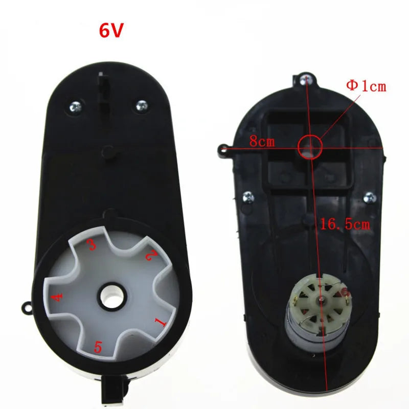 Children's electric vehicle 24V steering shaft motor, 12V/6V Ride on toys servos motor gearbox, Kid's Ride on car steering box