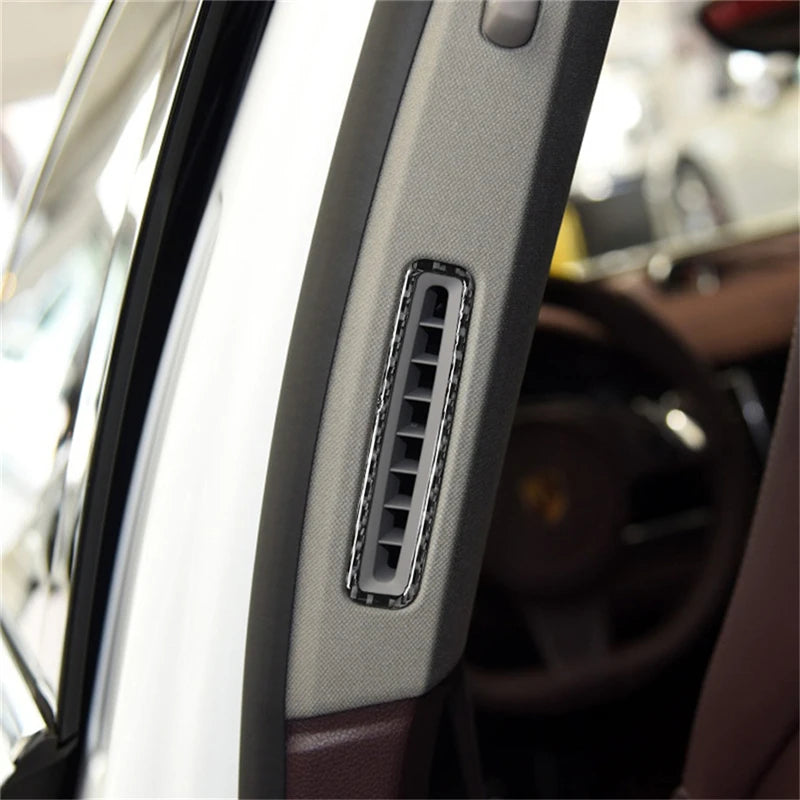 For Porsche Panamera 2010-2016 Car Accessories Carbon Fiber Interior Auto Gear Shift Panel Cover Frame Trim Sticker