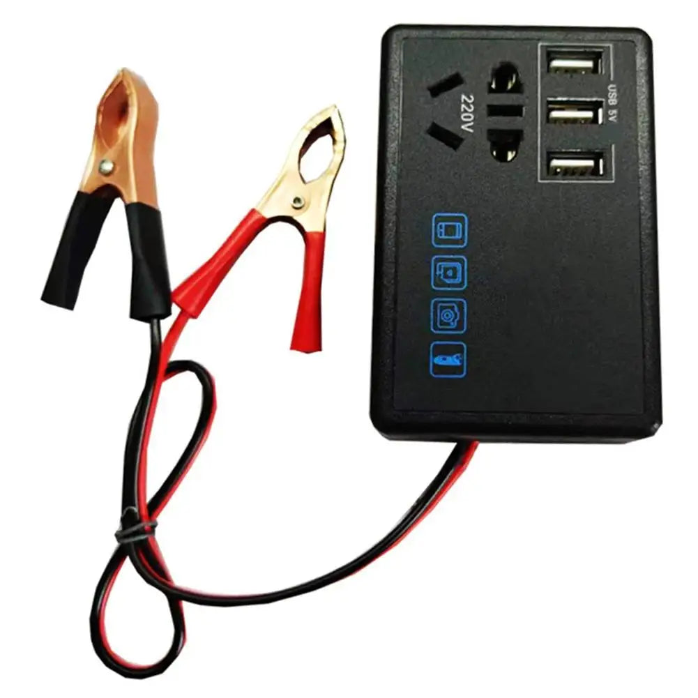 Car Power Inverter 12V/24V DC To 220V AC Car Converter Charger Adapter Outlet USB Converter Port Ideal for Cars, Trucks & RVs