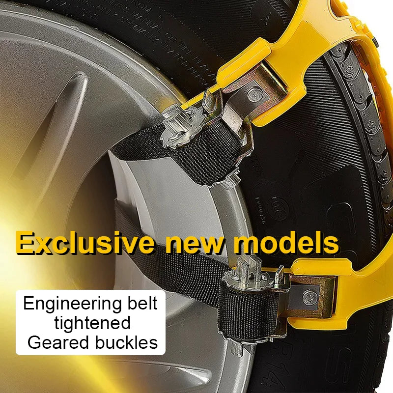 Car Snow Tire Chains Mud Tyre Wheels Thick Anti-Skid Belt For Car/SUV/Truck Portable Easy to Mount Emergency Traction Car