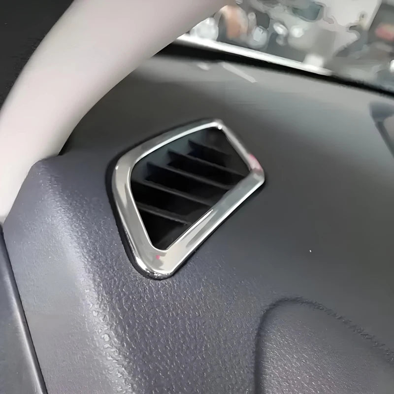 For Nissan Qashqai 2006 2007 2008 2009 2010 2011 J10 Car Accessories Trim Air Conditioner Outlet ABS Chrome Cover