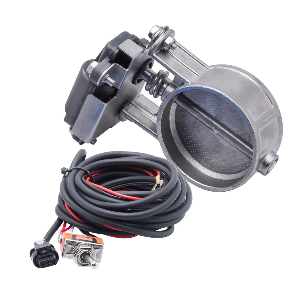 Válvula de control de escape eléctrica Unidad de válvula eléctrica con interruptor 2&2.36&2.5&3.0 pulgadas Excelente sellado Válvula de control de escape