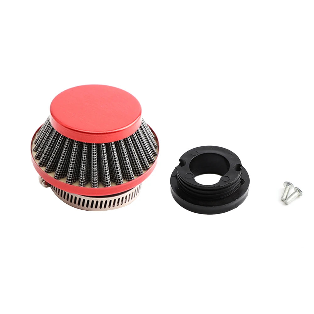 Pocket Bike Air Filter with Connector for 47cc 49cc 2stroke engine carb carburetor Mini Quad ATV Dirt Bike MiniMoto Go Kart Quad