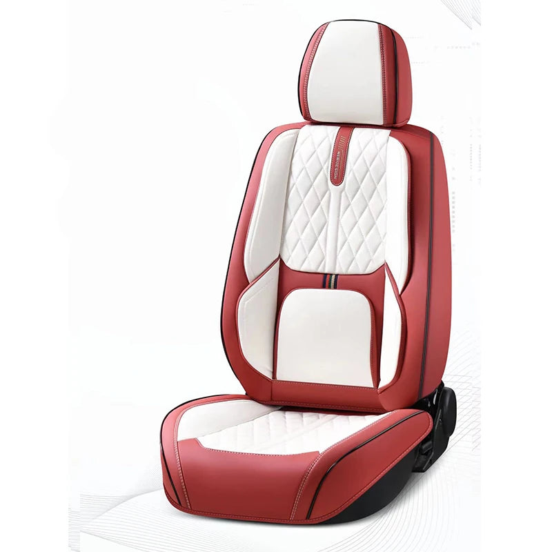 Universal Car Seat Covers Full Covered Durable Nappa Leather Seat Cushion for 90% Sedan SUV  Include Front and Rear Cover