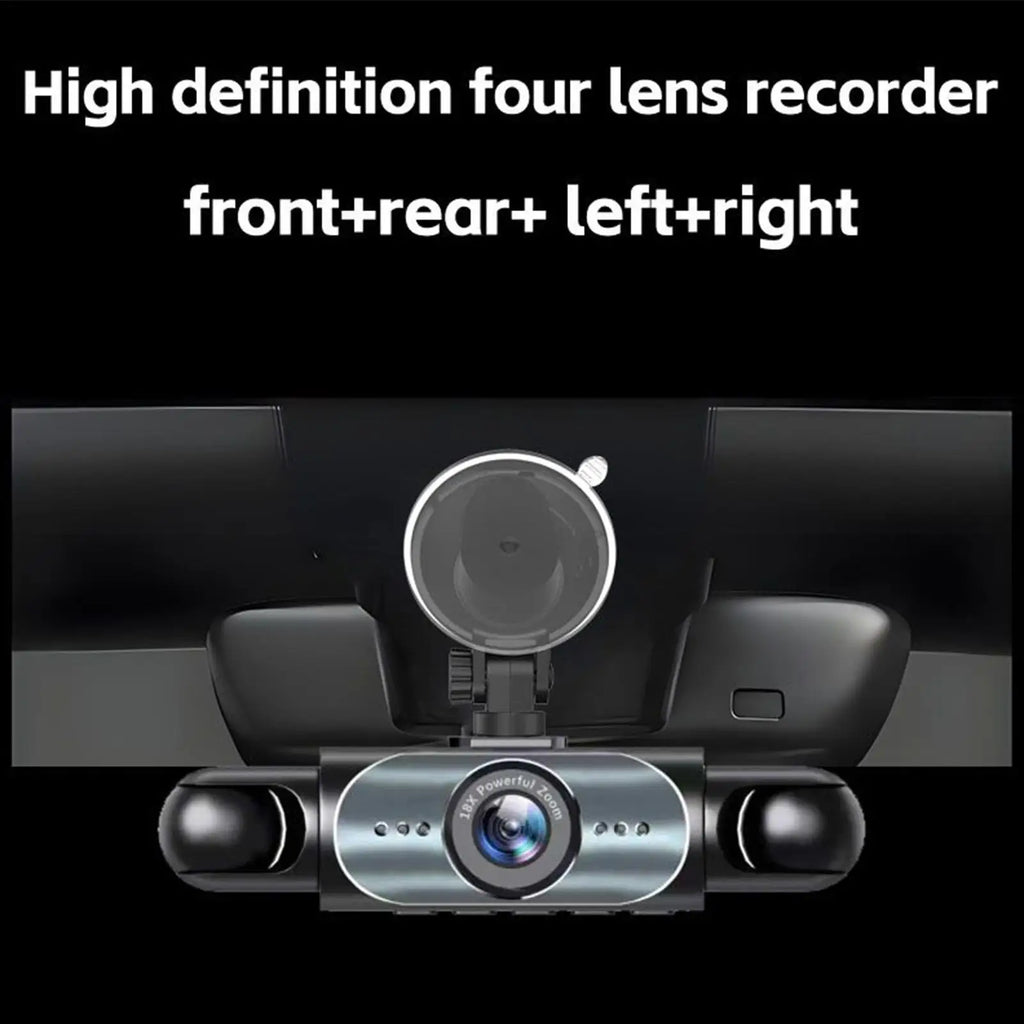Dashboard Camera 4 Channel Battery Powered Dash Cam 1080P High Definition Monitor With 32G Card Reversing Image For RV Vehicle