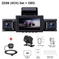 BEPOCAM Dash Cam 4K 4 Channel Front and Rear Inside 360° Car Camera for Cars Built-in WiFi GPS WDR Night Vision 24H Parking Mode