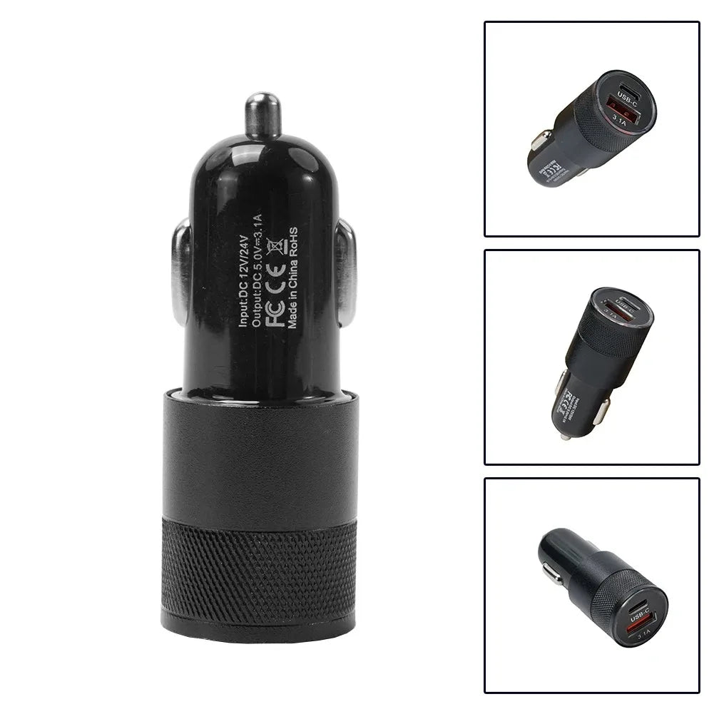 1pc 66W USB Car Charger Quick Charge 3.0 USB Type C Fast Charging Phone Adapter For Iphone Laptops Tablets