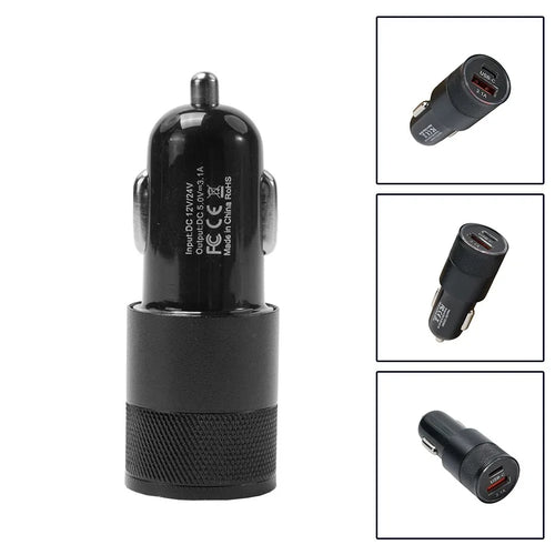 1pc 66W USB Car Charger Quick Charge 3.0 USB Type C Fast Charging Phone Adapter For Iphone Laptops Tablets