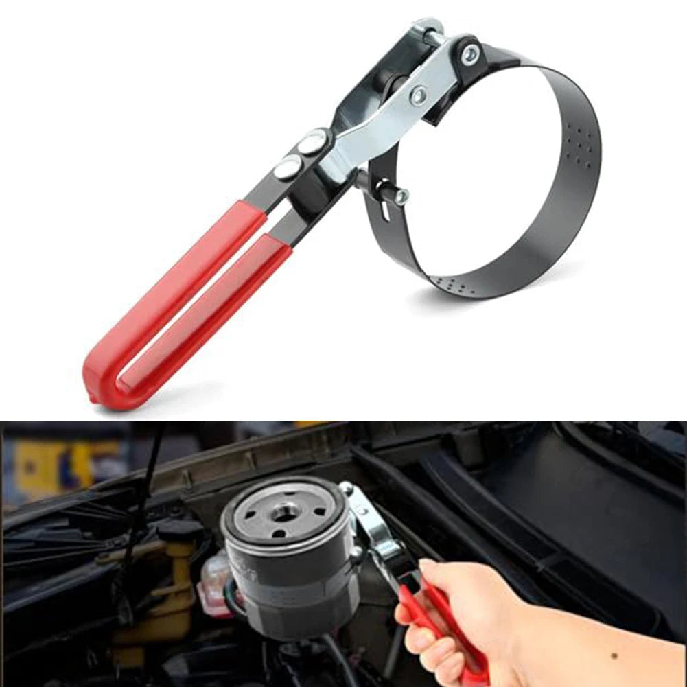 Steel Oil Filter Swivel Wrench Adjustable 73-85mm Oil Filter Removal Tool Oil Filter Wrench Car Oil Filter Removal Tool