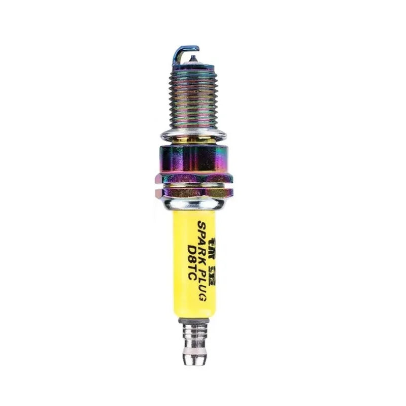 This motorcycle spark plug is suitable for D8TC vertical engine CG 125cc, 150cc, 200cc and 250cc off-road motorcycles