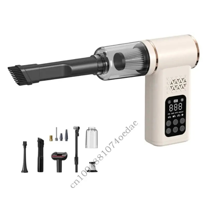 Purpose Car Vacuum and Tire with Digital Display Cordless Portable for Accurate Inflation and Cleaning 0XXC