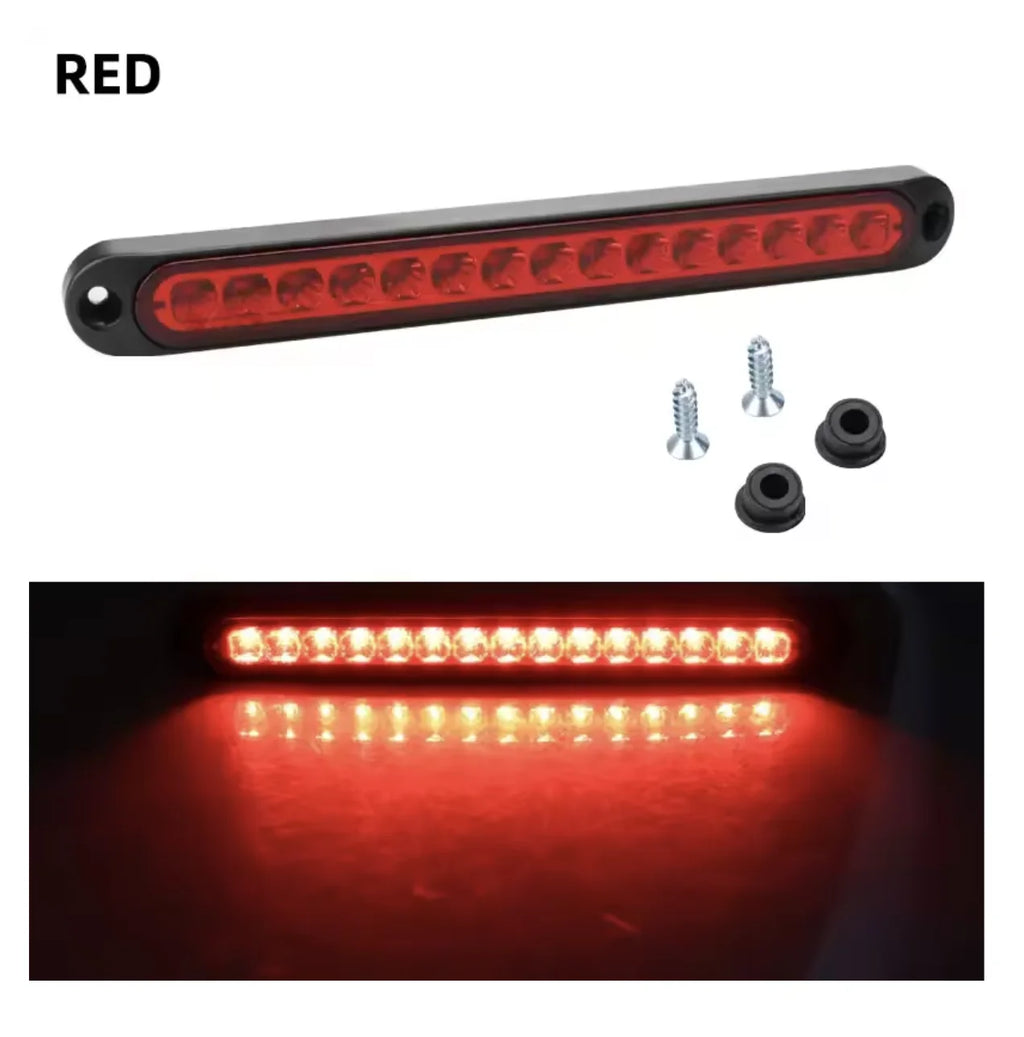 Car Light Bar 15-LED, Multi-Function Brake/Signal/Side Marker/Turn Warning Rear Light for Truck SUV RV 12V/24V