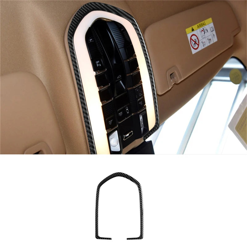 For Porsche Panamera 2010-2016 Car Accessories Carbon Fiber Interior Auto Gear Shift Panel Cover Frame Trim Sticker