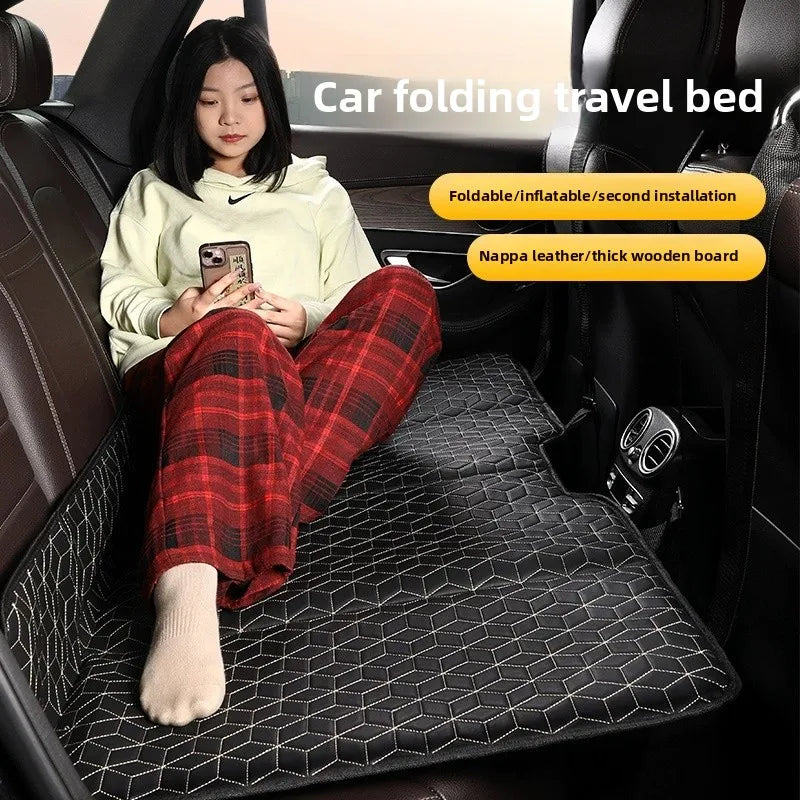Rear Seat Sleeping Pad Non-Inflatable Car Bed Mattress Adjustable Folding Camping Mattress for Van SUV Truck