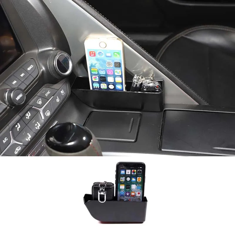 For Chevrolet Corvette C7 2014-2019 ABS Car Center Console Gear Shift Side Storage Box Organizer Tray Car Interior Accessories