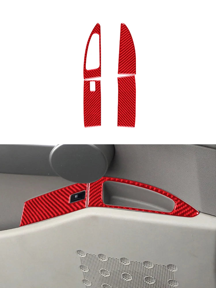 Carbon Fiber Red Sticker Car Interior Accessories For Nissan Quest 2004 2005 2006 Center Control Panel Dashboard Decorative Trim
