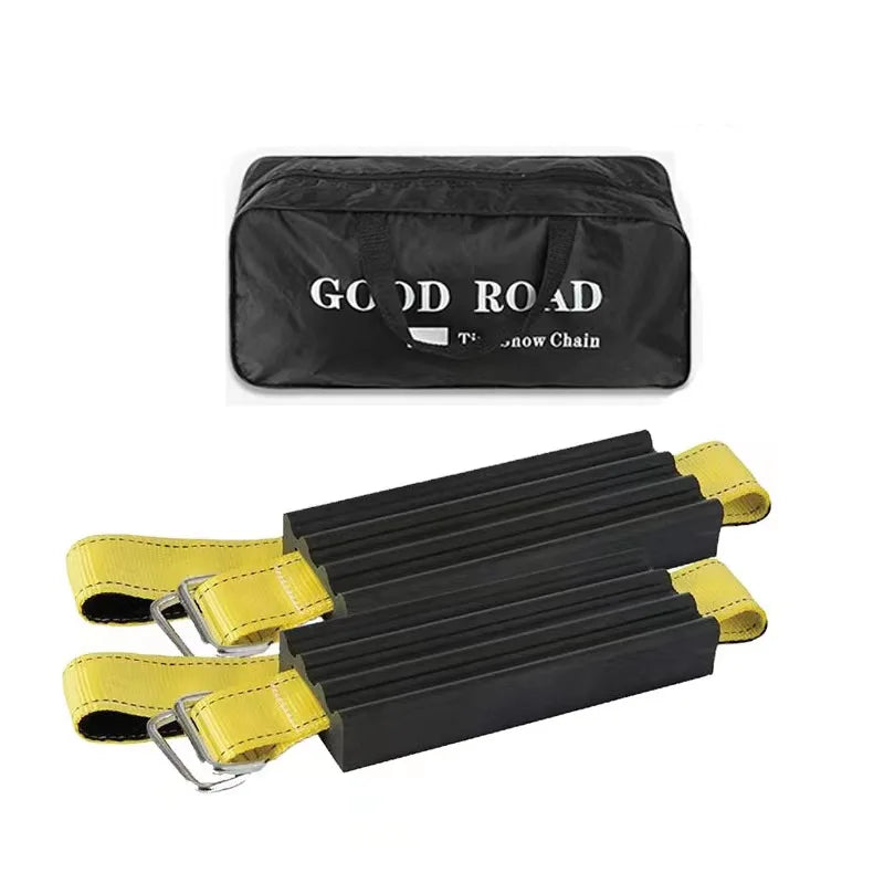 Tire Traction Device for Cars & Small SUVs Anti Skid Emergency Tire Straps to Get Unstuck from Snow, Mud, & Sand