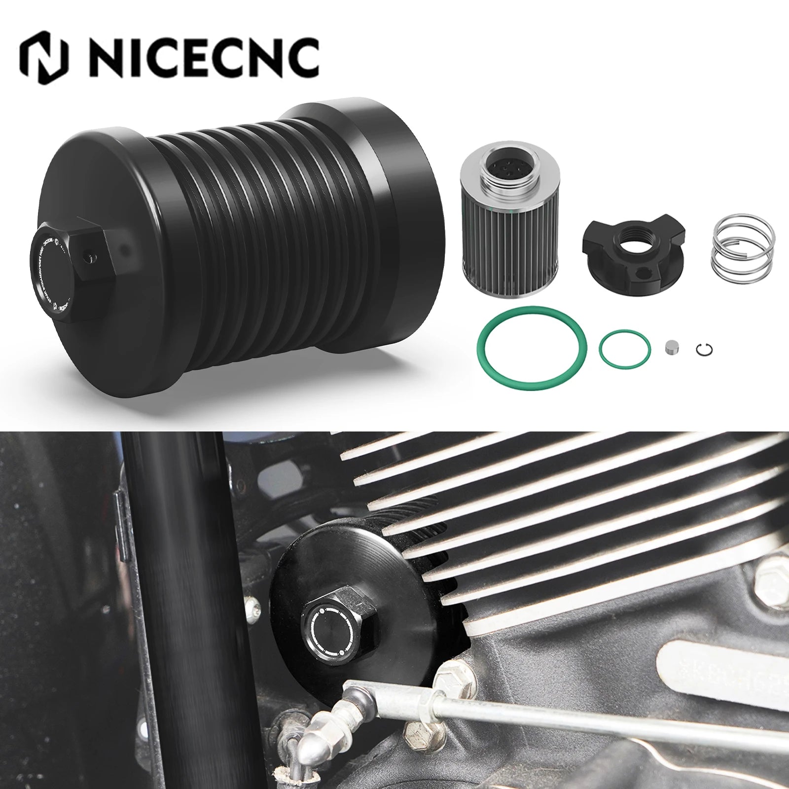 For Harley Street Glide Special FLHXS/FLHX 2017-23 Reusable Oil Filter Kit CVO Road Glide Street Bob FXBB Softail Standard FXST