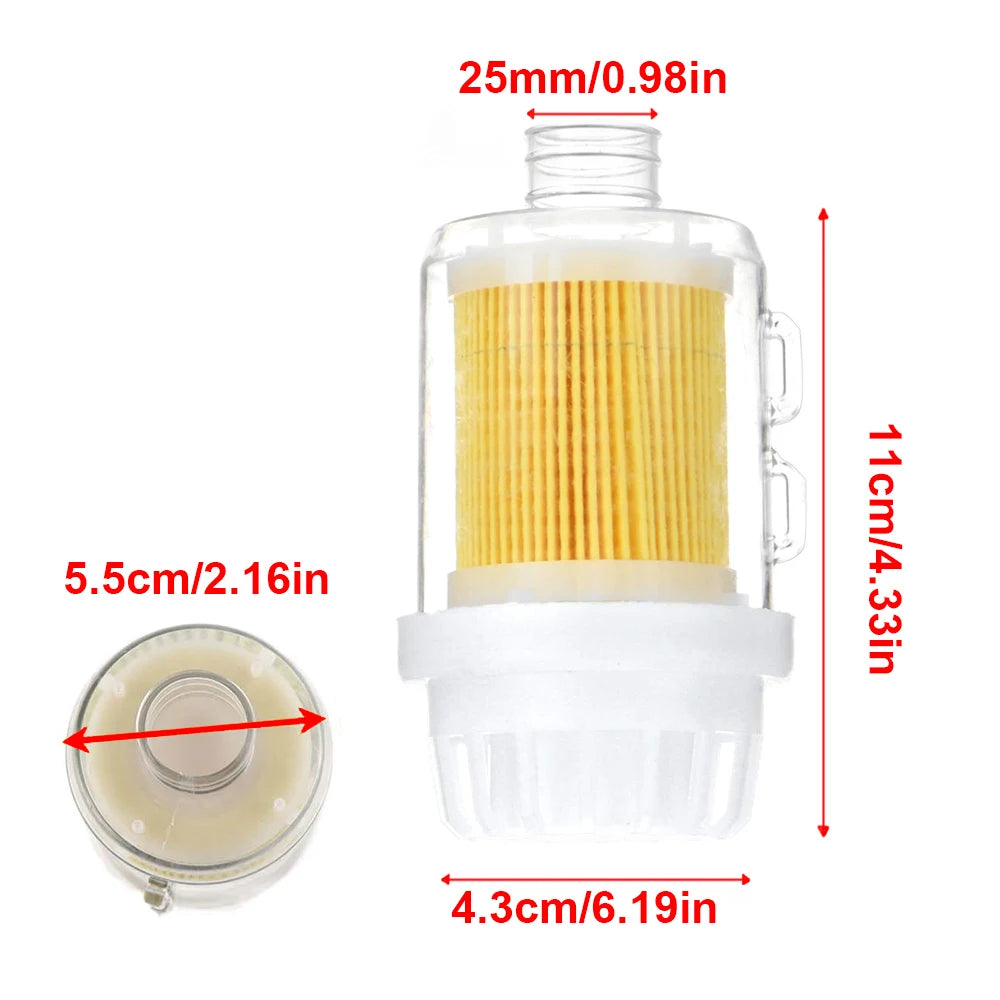 25mm 60cm Diesel Parking Heater Air Intake Filter Silencer Air Heater Duct Pipe Yellow For Webasto Dometic Eberspacher