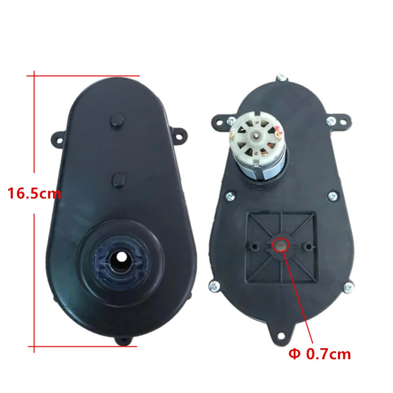 Children's electric vehicle 24V steering shaft motor, 12V/6V Ride on toys servos motor gearbox, Kid's Ride on car steering box