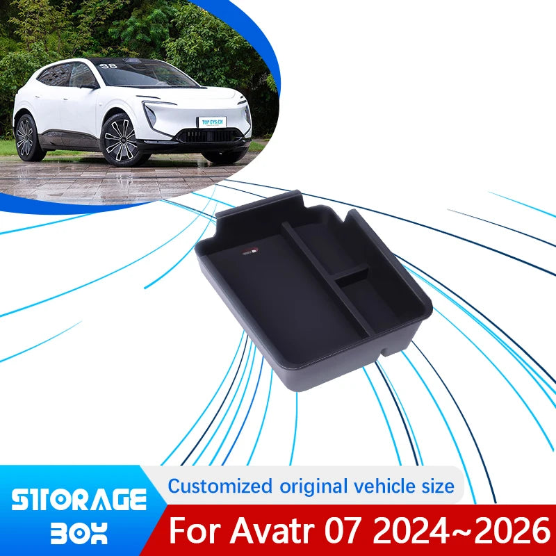 For Avatr 07 Accessories 2024 2025 2026 Indoor Central Upper Layer Console Armrest Storage Box Holder Interior Car Accessories