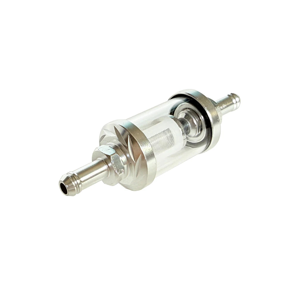 Motorcycle 8mm CNC Aluminum Glass Gas Fuel Oil Filter For ATV Dirt Pit Bike 125/140/150/160cc CRF70 90 110 250 TTR100 110 KLX65