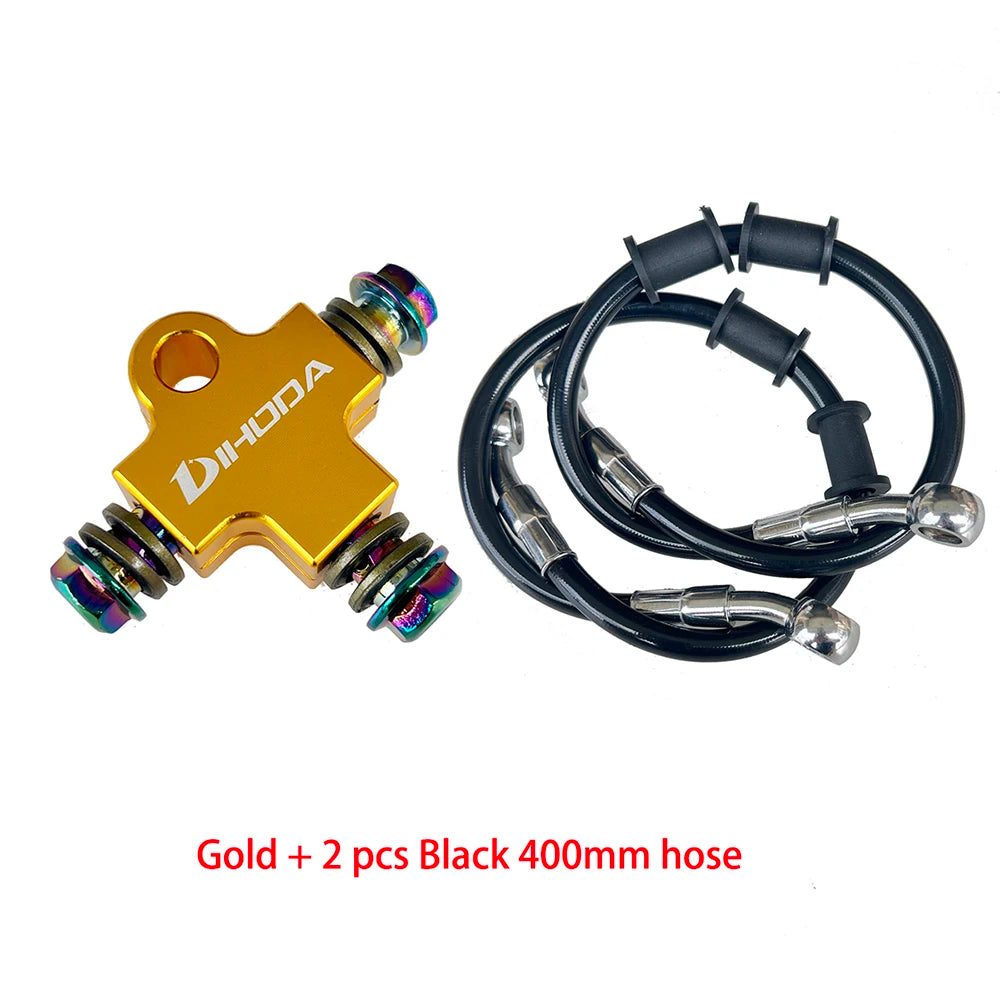 Accesorios para motocicleta, una pieza, adaptador de freno AVT con dos piezas, conector de 400 mm, manguera hidráulica para Yamaha, Honda, Suzuki, Sherco