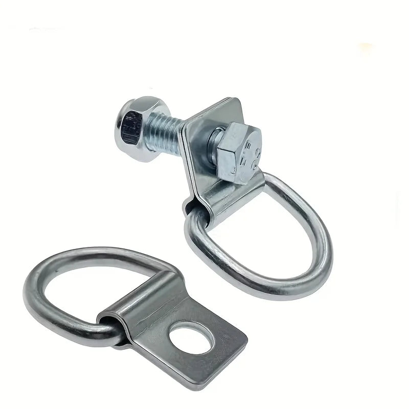 Anillo de tiro fijo para automóvil, accesorios para vehículos de remolque, gancho de 10 mm, gancho para camión, hebilla de tierra, anillo de cama, juego de manijas con gancho fijo para carga de camión