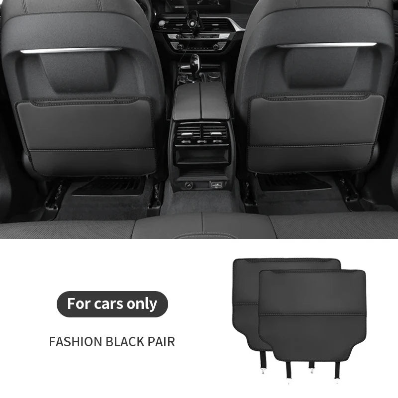 Car Anti-kick Pad Interior Pu Leather Auto Seat Back Protector Pads Anti Scratch Back Seat Organizer Car Accessories