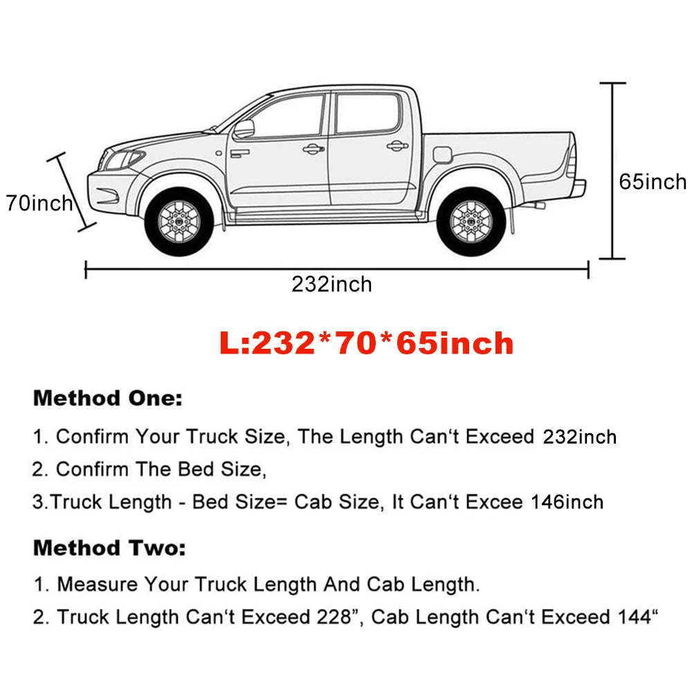 Truck Cover All Season Car Cover for Pickup Truck Against Dust Debris Windproof UV Protection 170T for Ford Raptor F150 F250 GMC